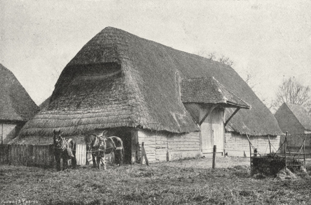 BERKS. An Berkshire Barn 1897 old antique vintage print picture